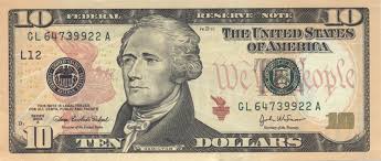 Fake 10 dollar bill